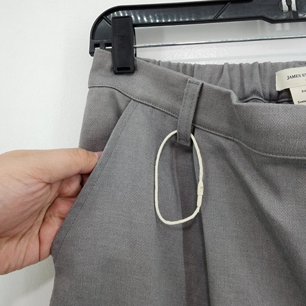 James Street CO Women's Hemp Blend Elastic Waist Klein Trousers Gray Sz L - Picture 7 of 8
